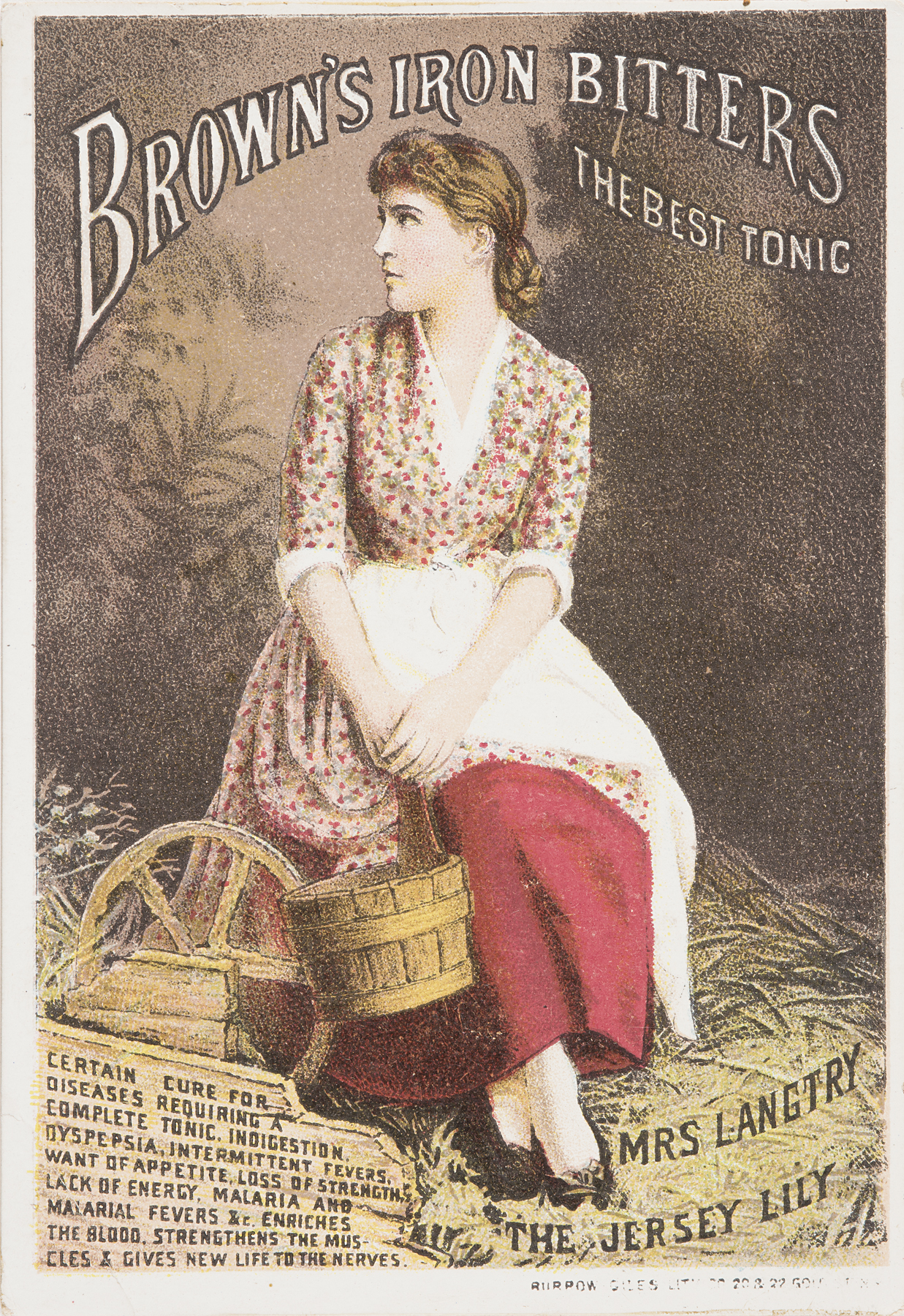 trade card, Brown's Iron Bitters