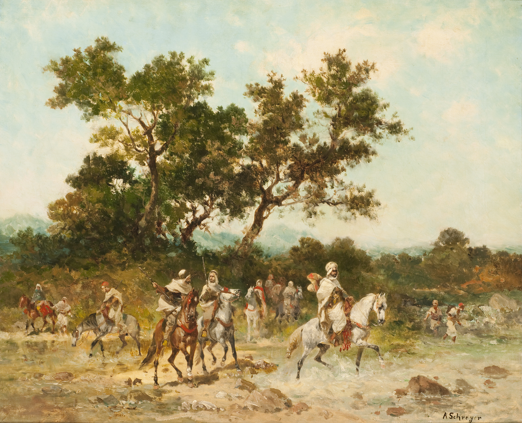 Christian Adolf Schreyer (1828–1899), Arab Horsemen