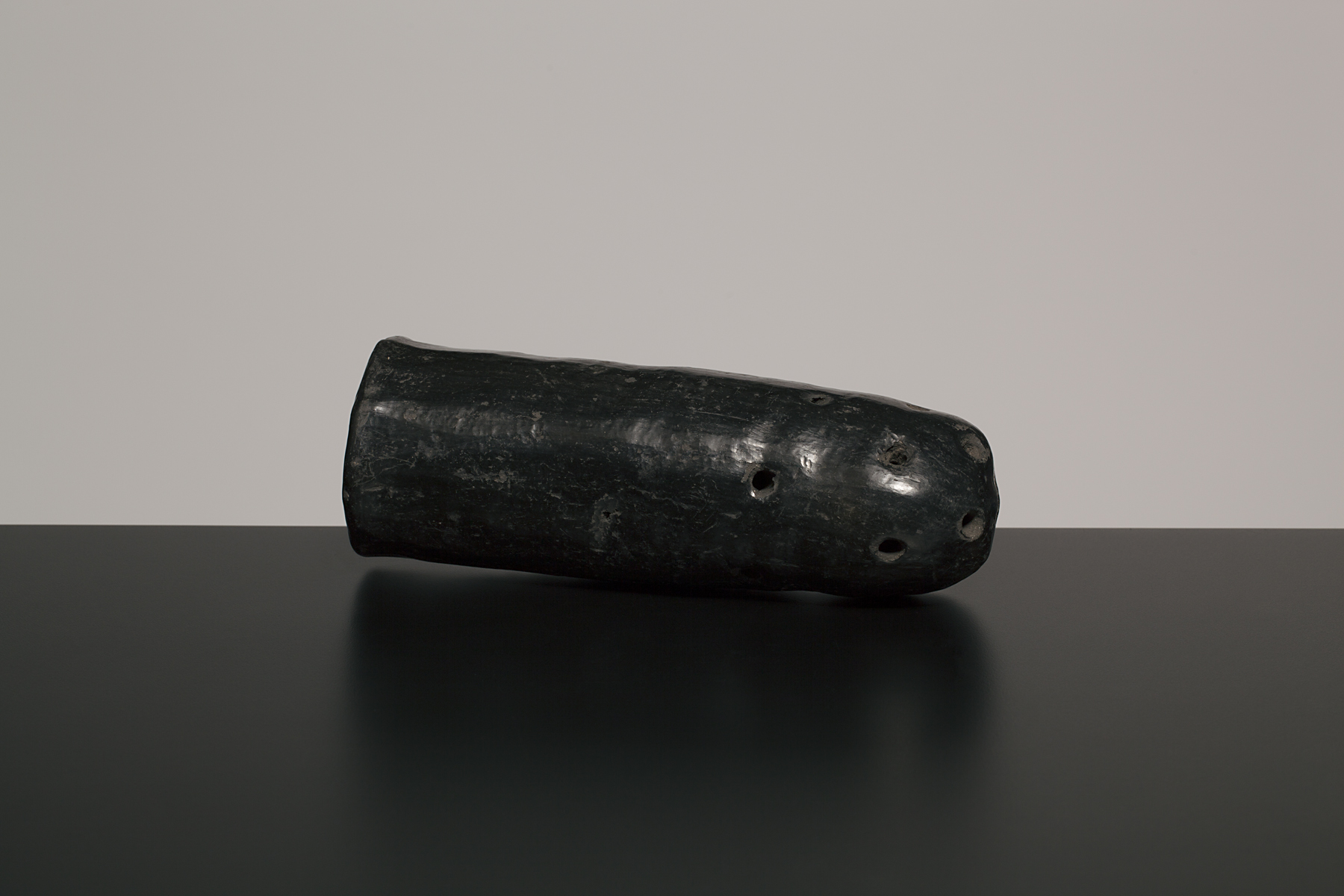 unrecorded Pueblo artist, perforated ceramic cylinder