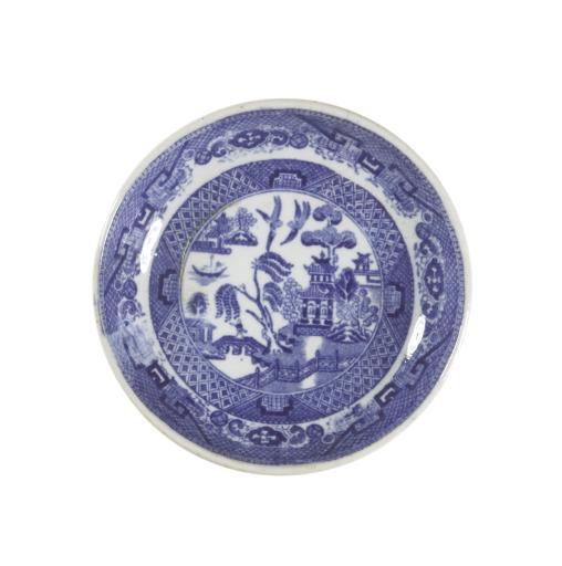 willow pattern cup plate