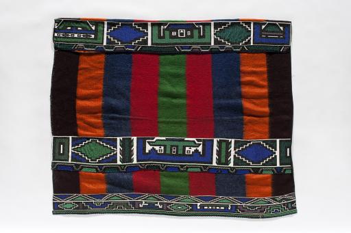 unrecorded Ndebele artist, wearing blanket