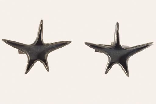 pair of star-shaped cuff links, Ed Wiener (1918–1991)