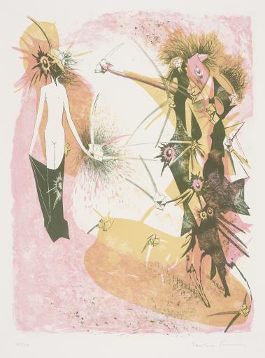 Deuxième péril (Second peril), Dorothea Tanning;  Librairie Les Pas Perdus, Paris;  Atelier Desjobert; Maurice Gantner; Andre Pieyre de Mandiargues