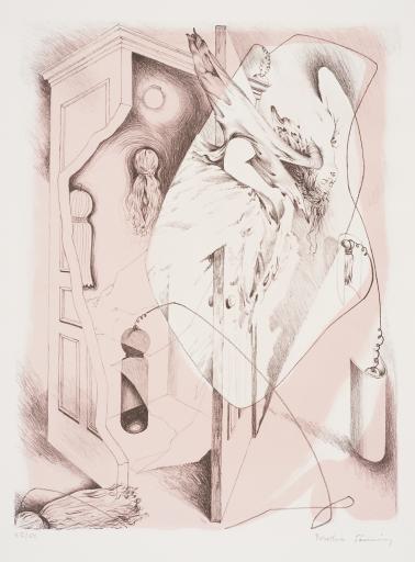 Cinquième péril (Fifth peril), Dorothea Tanning;  Librairie Les Pas Perdus, Paris;  Atelier Desjobert; Maurice Gantner; Andre Pieyre de Mandiargues