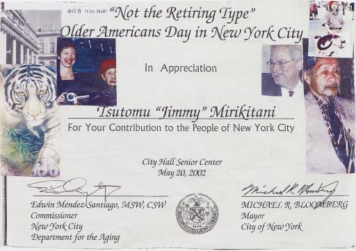 untitled ("Not the Retiring Type"), Jimmy Tsutomu Mirikitani (1920–2012)