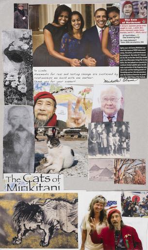 untitled (Obama family) , Jimmy Tsutomu Mirikitani (1920–2012)